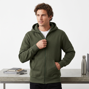 Sudaderas con Capucha de Invierno Asiatex Personalizadas para Hombre, 100% Algodón, Forro Polar, Cierre de Cremallera, Cuello con Capucha, Ecológicas, Suministro OEM, Bangladesh - Product Image 1