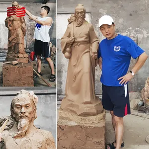 Hua Tuoの巨大な像歴史的人物彫刻大規模な石彫りの置物カスタマイズ可能
