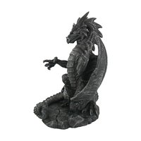 Weivista Résine Pierre Grise Le Dragon Médiéval Support pour Téléphone Portable Statue