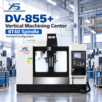 Centre d'usinage CNC 3 axes VMC DV855+ avec commande FANUC, BT40 10000 tr/min, pour usinage intensif du métal, 24 outils ATC