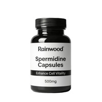 Capsules de Spermidine Rainwood OEM, Compléments Alimentaires Naturels de Qualité Alimentaire pour Adultes, Dose de 500 mg, Soutien Immunitaire