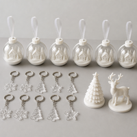 Service d'impression 3D personnalisé OEM pour Noël, ornements, cadeaux, SLA, SLS, MJF, FDM, résine transparente, haute précision, 1 pièce MOQ, prototype en 1 à 3 jours