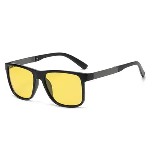Trendy Shades Sunglasses square Frame women Men polarized Black Custom OEM LOGO Style Time Color sun glasses