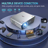 Vente flash FB A9R 1850 ANSI 4K Projecteur LED de jour 15500 Lumens Wi-Fi 6 double bande Android 9 Stéréo HIFI 2 Go de RAM 32 Go Portable
