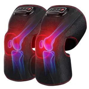 FIT KING Knee Massager with Heat Air Compression Leg Knee Brace Wrap for Arthritis Pain Relief Electric Heating knee massager
