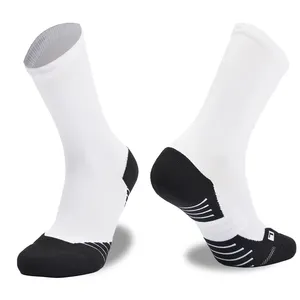 Custom Logo Knitted Super Running Cycling Compression Athletic Soft Grip Elite Sports Socks For Men