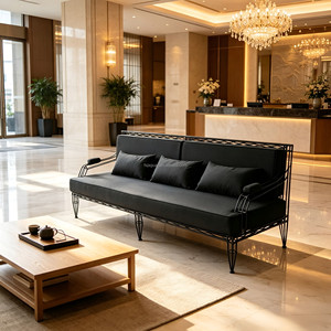 Conjunto <span class=keywords><strong>de</strong></span> sala <span class=keywords><strong>de</strong></span> estar minimalista moderno <span class=keywords><strong>de</strong></span> mediados <span class=keywords><strong>de</strong></span> siglo, <span class=keywords><strong>de</strong></span> hierro trenzado hueco, para apartamento o <span class=keywords><strong>centro</strong></span> comercial, que incluye sofá individual, sofá <span class=keywords><strong>de</strong></span> tres plazas y <span class=keywords><strong>centro</strong></span> a juego. - Product Image 1