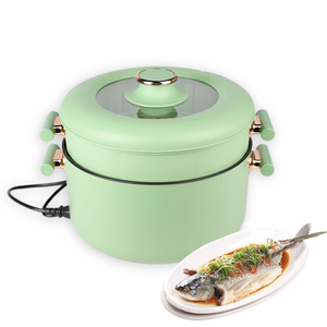 Olla caliente multifuncional Cocina de Vapor Eléctrica Electrodomésticos antiadherentes con tapa de vidrio templado - Product Image 4