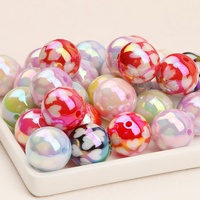 Saint Valentin 20mm coloré mélange couleur acrylique UV AB coeur perles pour gros collier perles stylo bijoux bricolage fabrication