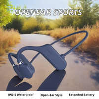 IPX5 earphone nirkabel telinga terbuka antiair terbaik dengan indikator baterai LED BT headphone olahraga Duet panas Standby lama