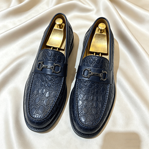 <span class=keywords><strong>Mocasines</strong></span> de lujo para hombre con estampado de cocodrilo y broche de caballo, zapatos formales de cuero, <span class=keywords><strong>mocasines</strong></span> transpirables para hombre - Product Image 4