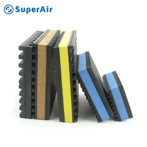 Almohadillas Antivibración de 4" x 7" con Nervaduras y Centro de EVA Azul, Almohadilla de Aislamiento para Unidades de Aire Acondicionado de Alta Resistencia - Product Image 5