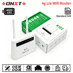 เราเตอร์ไร้สาย dnxt 4G LTE Cat4 2.4GHz WIFI 6 Router 4000mAh wan/lan 4G ซิมเราเตอร์300Mbps WPS 4G CPE ใช้ในสำนักงาน - Product Image 1