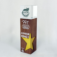 Nouveau trophée en métal en forme d'étoile à cinq branches, médailles en cristal, plaques de récompense avec photo pour les compétitions