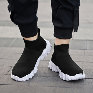 Chaussures de sport décontractées à semelle épaisse pour garçons et filles, nouvelle collection printemps, chaussettes élastiques montantes, antidérapantes, respirantes, semelle extérieure confortable en EVA - Product Image 3