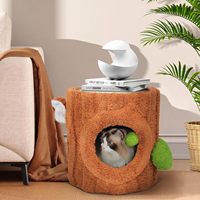 Arbre à chat en forme d'arbre, tour, maison, grotte, condo, lits, jouet, mobilier de jeu, produit pour animaux de compagnie, cachette pour chats d'intérieur