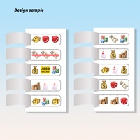 Tarjetas de Bingo Multicapa de 5 Ventanas con Pestaña Desgarrable, Personalizadas, Troqueladas, de Fácil Apertura Instantánea, de Cartón y Papel Periódico