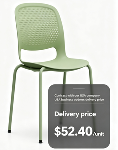 Silla de Comedor Moderna de Polipropileno |   Silla de plástico apilable con patas de metal para restaurante, cafetería, hotel / Precio de envío a dirección comercial en EE. UU. - Product Image 1