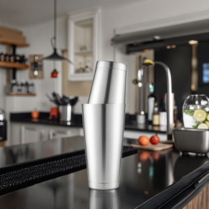 Ensemble de shakers à cocktails en acier inoxydable brossé 304, shakers Boston lestés pour barman, 18 et 28 <span class=keywords><strong>oz</strong></span>, style <span class=keywords><strong>bar</strong></span> - Product Image 4