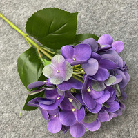 Bunga Hydrangea, Dekorasi Bunga Pernikahan Hotel Bunga Hydrangea Pelembap Sentuhan Nyata Imitasi 3D 69Cm