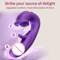 Vibrateur G-Spot étanche à 7 vitesses alimenté par USB, masseur lécheur 3-en-1, vente en gros exclusive B2B