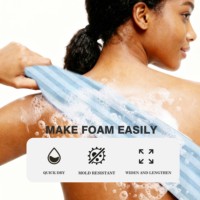Gant de toilette exfoliant africain rayé, doux et léger, pour le corps, avec emballage personnalisé
