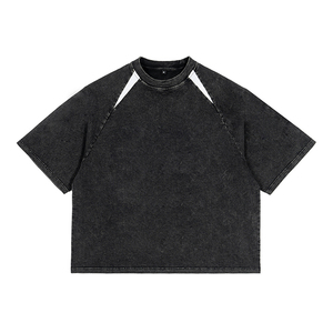 Streetwear Brand Heavyweight Washed Women Cotton Jersey <b>T</b>-<b>shirt</b> <b>Men</b> Teenagers Sports Casual Fashion Jersey Style Short Sleeve - Product Image 3