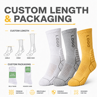 Chaussettes de sport mi-mollet en coton avec logo personnalisé, tricot extensible, anti-transpiration, pour uniforme du personnel des clubs de fitness