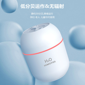 H2O <b>Mini</b> Humidifier 76x76x95mm USB Powered Quiet Operation Home <b>Desk</b> Use - Product Image 2