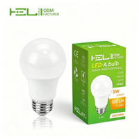HELI Ampoule LED 5W à culot E26, 3000K-6500K, 500 Lm, sans scintillement, CRI>80, économie d'énergie, expédition immédiate depuis Jiangxi – Direct Usine, 27 ans d'expérience
