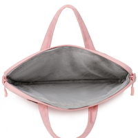 Sacoche pour ordinateur portable légère 13 14 15 pouces, imperméable, en tissu Oxford, doublure en peluche, sangle de transport, poignée, bandoulière, pour le bureau et les trajets quotidiens