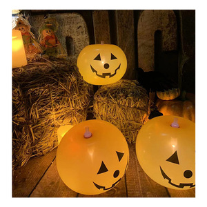 12 inch Halloween latex balloon Halloween party decoration gift box with lights Halloween Balloon