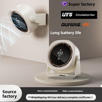 Nouveau ventilateur de bureau portable rechargeable 2026 avec contrôle tactile, silencieux, à circulation d'air, longue autonomie pour la maison, le bureau et les voyages