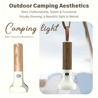 Lampe torche vintage en alliage d'aluminium à grain de bois LED, portable, puissante, lumineuse, étanche, pour le camping et les aventures