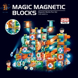 Хит продаж, Волшебный Магнит «Рай» со световой бусиной, Орбита, мраморный Магнитный строительный блок, 292 шт., набор для детей - Product Image 2