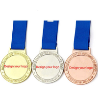 Medallas Deportivas con Logotipo Personalizado y Cintas, Trofeos y Medallas de Estilo Moderno con Acabado Antiguo