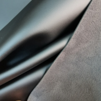 Tissu de revêtement de siège de voiture en cuir PU Nappa noir souple de 1,2 mm, imperméable, anti-moisissure, résistant à l'abrasion, respirant
