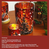 Diffuseur d'aromathérapie parfumé de Noël en verre, coupé au laser, creux, électroplaqué, sans flamme, parfum longue durée pour