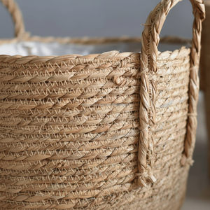 Cesta tejida de ratán para algas marinas, caja de almacenamiento con mango o tapa Dht, artesanía, Manufa personalizada, tipo cesta de torsión, superventas, 2022 - Product Image 1