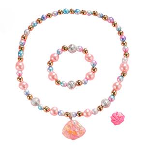 <span class=keywords><strong>Bracelet</strong></span> collier pour petites filles, colliers de perles pour collier et <span class=keywords><strong>bracelet</strong></span> pour tout-petits, cadeaux de bijoux pour filles de <span class=keywords><strong>3</strong></span> <span class=keywords><strong>ans</strong></span> et plus - Product Image 1