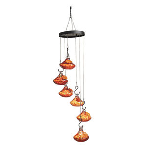 เครื่องให้อาหารนกฮัมมิงเบิร์ดแบบแขวนและแบบแขวนสำหรับกลางแจ้งกระดิ่งลมที่มีเสน่ห์สำหรับการจัดสวนและพื้นไม้ที่น่าสนใจสำหรับการดู - Product Image 2