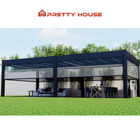 Système de persiennes manuelles motorisées en aluminium Toit de pergola Toit ouvrant Auvent à persiennes avec spa