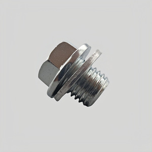 M12x1.5mm Steel Oil Drain <b>Plug</b> With Aluminum Washer For Automotive Engine Sump Repair <b>Replacement</b> Part - Product Image 2