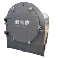 Machine de carbonisation du bois à moteur en acier inoxydable vert, cylindrique, haute température, écologique, 0,3-3t/jour, longue durée