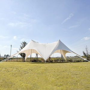 20meter Length Super Large Oxford Durable Camping Party Sun Shelter Canopy Family Activity <strong>Tarp</strong> <strong>with</strong> Wood Steel Support <strong>Pole</strong> - Product Image 1