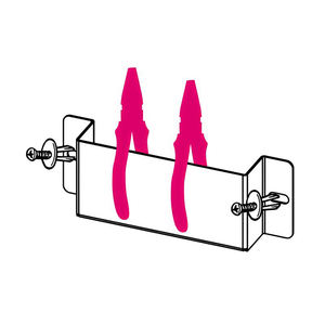 ตัวยึดคอลเลตโลหะแผ่นรองรับสำหรับผนังเครื่องมือรุ่นเบต้า ST2P ขนาด116x60x31มม. - Product Image 1
