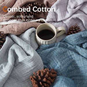 Woven Cotton <strong>Quilt</strong> Blanket Solid Soft Cooling Festival Pattern <strong>Bed</strong> <strong>Throw</strong> for King Queen Size for <strong>Bed</strong> Blanket Towel - Product Image 5