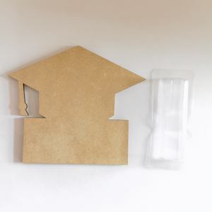 Qualisub Porta Soldi Personalizzabile in MDF a Forma di Cappello da Laureato, Porta Soldi Sublimabile, Biglietti Regalo di Natale Vuoti per Design Fai-da-te - Product Image 4