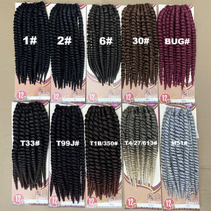 Bán Buôn 2X Jumbo Bện Xoắn Đầy Màu Sắc 12 Sợi/Gói Cabelos Twist Crochet Nữ Thần Dây Twist Crochet Bện Đầy Màu Sắc Bím Tóc - Product Image 2