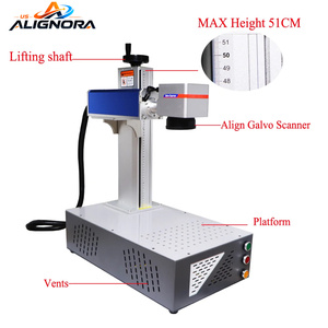 Máquina de Marcado y Grabado Láser de Fibra de Color Dividido para Joyería 20W 30W 50W 60W 100W - Product Image 3